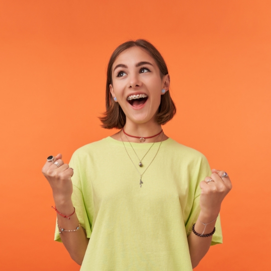 Young man smiling after braces in El Paso